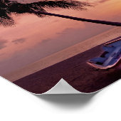 Custom Dark Beach Sunset Poster (Ecke)