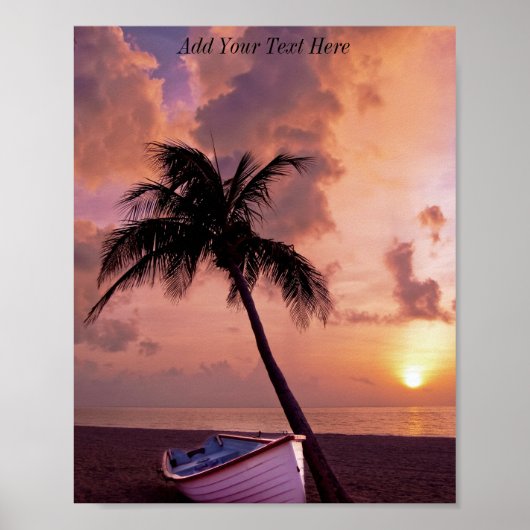 Custom Dark Beach Sunset Poster (Vorne)