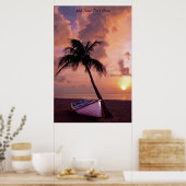 Custom Dark Beach Sunset Poster (Küche)