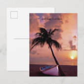 Custom Dark Beach Sunset Postkarte (Vorne/Hinten)