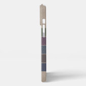 Custom Dark Blue Beige Brown Lila Green Stripes iPhone Hülle (Linke Seite)