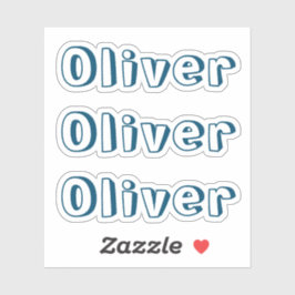 Custom Dark Blue Kids Name Aufkleber