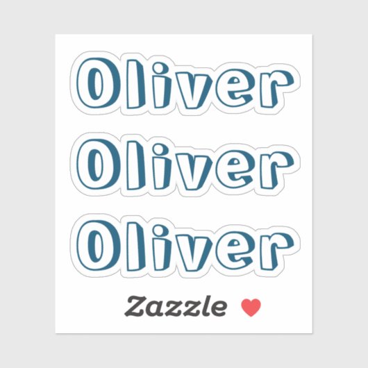 Custom Dark Blue Kids Name Aufkleber (Blatt)