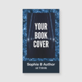 Custom Dark Blue Sci Fi Author Book Cover Magnetkarte (Vorderseite)