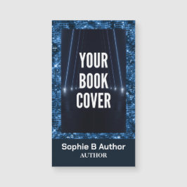 Custom Dark Blue Sci Fi Author Book Cover Magnetkarte