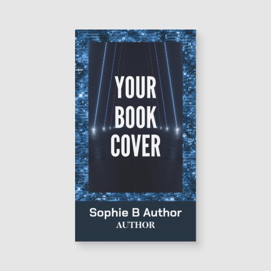 Custom Dark Blue Sci Fi Author Book Cover Magnetkarte (Vorderseite)