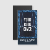 Custom Dark Blue Sci Fi Author Book Cover Magnetkarte (Vorne/Hinten)