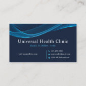 Custom Dark Bright Blue White Doctors Extravagant Visitenkarte (Rückseite)