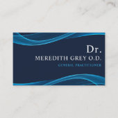 Custom Dark Bright Blue White Doctors Extravagant Visitenkarte (Vorderseite)