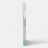 Custom Dark Brown Lime Green Taupe Muster Muster iPhone Hülle (Linke Seite)