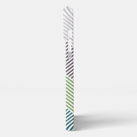 Custom Dark Brown Lime Green Taupe Muster Muster iPhone Hülle (Linke Seite)