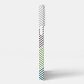 Custom Dark Brown Lime Green Taupe Muster Muster iPhone Hülle (Rechte Seite)