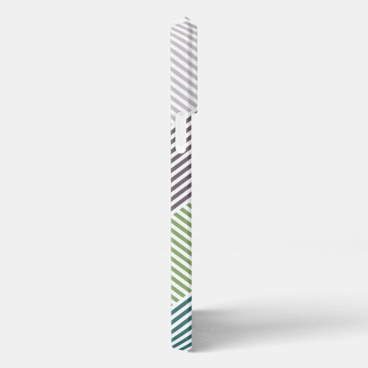 Custom Dark Brown Lime Green Taupe Muster Muster iPhone Hülle (Rechte Seite)