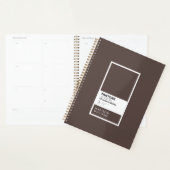 Custom Dark Brown Notebook | Personalisiert Schoko Planer (Anzeige)