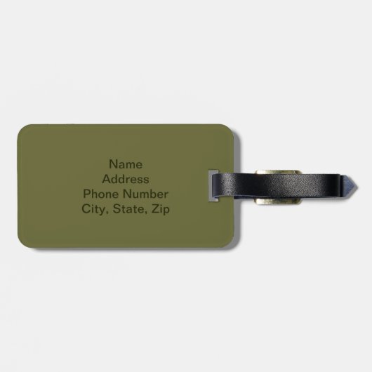Custom Dark Camouflage Luggage Tag Gepäckanhänger (Rückseite horizontal)