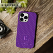 Custom Dark Deep Blue Lavender Lila Polka Dot Case-Mate iPhone Hülle