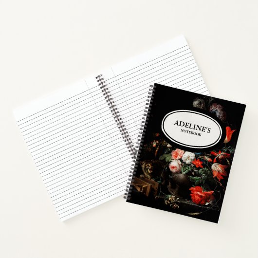 Custom Dark Floral Notebook Notizblock (Innenseite)