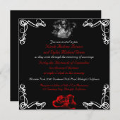 Custom Dark Goth Wedding Einladungen (Vorne/Hinten)