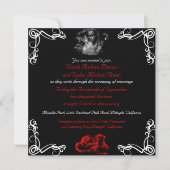 Custom Dark Goth Wedding Einladungen (Vorderseite)