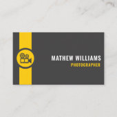 Custom Dark Grau Black Yellow Creative & Media Visitenkarte (Vorderseite)
