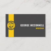 Custom Dark Grau Black Yellow Creative & Media Visitenkarte (Vorderseite)