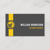 Custom Dark Gray Black Yellow Finance Beruflich Visitenkarte (Vorderseite)
