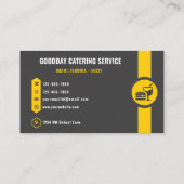 Custom Dark Gray Black Yellow Transportation Visitenkarte (Rückseite)