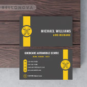 Custom Dark Gray Black Yellow Transportation Visitenkarte