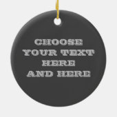 Custom Dark Gray Ornament - Ihr Text auf beiden Se (Hinten)