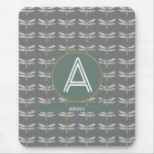 CUSTOM DARK GRAY TRENDY DRAGONFLY MOUSEPAD (Vorne)