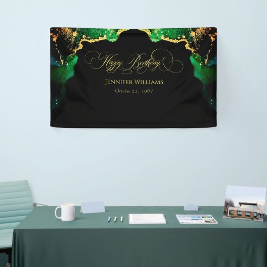 Custom Dark Moody Birthday Background Banner (Messeveranstaltung)
