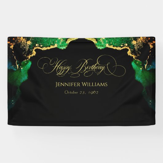 Custom Dark Moody Birthday Background Banner (Horizontal)