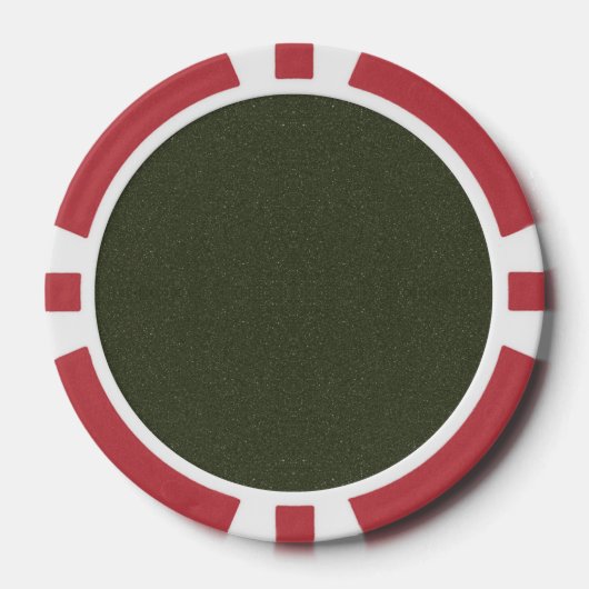 Custom Dark Moss Green Poker Chip (Vorderseite)