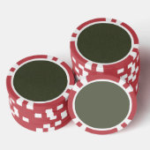 Custom Dark Moss Green Poker Chip (Stapel)
