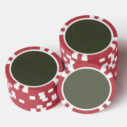 Custom Dark Moss Green Poker Chip (Stapel)