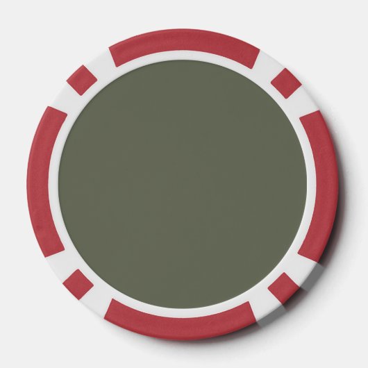 Custom Dark Moss Green Poker Chip (Rückseite)