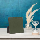 Custom Dark Moss Green Textured Plaque Fotoplatte (InSitu)