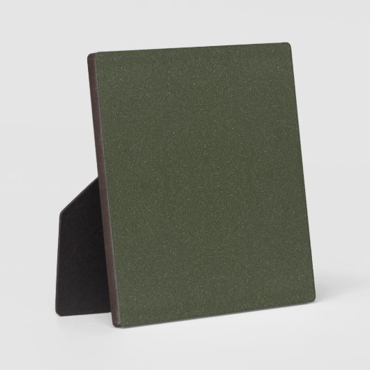Custom Dark Moss Green Textured Plaque Fotoplatte (Vorderseite)