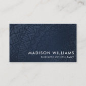 Custom Dark Navy Blue Gray Beruflich Visitenkarte (Vorderseite)