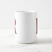 Custom Dark Red Letter Personalisiert Mono Initial Kaffeetasse (Mittel)