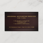 Custom Dark Red Maroon Gold Finance Beruflich Visitenkarte (Rückseite)