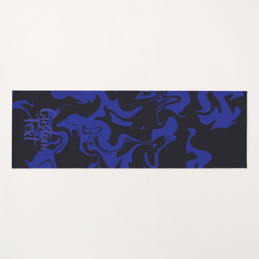 Custom Dark Waves Yoga Mat Yogamatte (Vorderseite (Horizontal))