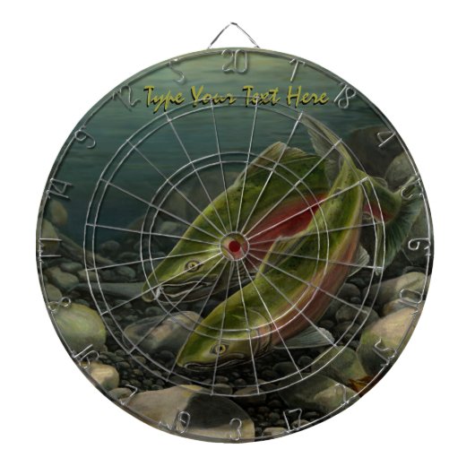 Custom Dartboard Gone Fischen Lachs Dartboard Dartscheibe (vorne)