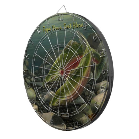 Custom Dartboard Gone Fischen Lachs Dartboard Dartscheibe (Vorderseite rechts)