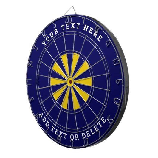 Custom dartboard layout | Gold & Navy blue Dartscheibe (Vorderseite rechts)