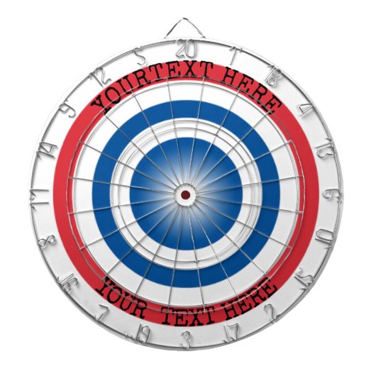 Custom Dartboard Target with Personalized Text Dartscheibe (vorne)
