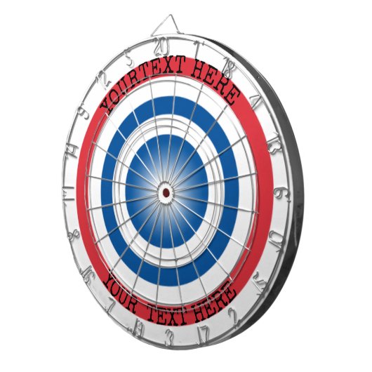 Custom Dartboard Target with Personalized Text Dartscheibe (Vorderseite rechts)
