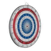 Custom Dartboard Target with Personalized Text Dartscheibe (Vorderseite Links)