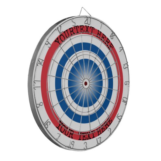 Custom Dartboard Target with Personalized Text Dartscheibe (Vorderseite Links)