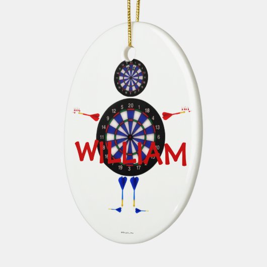 Custom Darts Cartoon Keramikornament (Links)